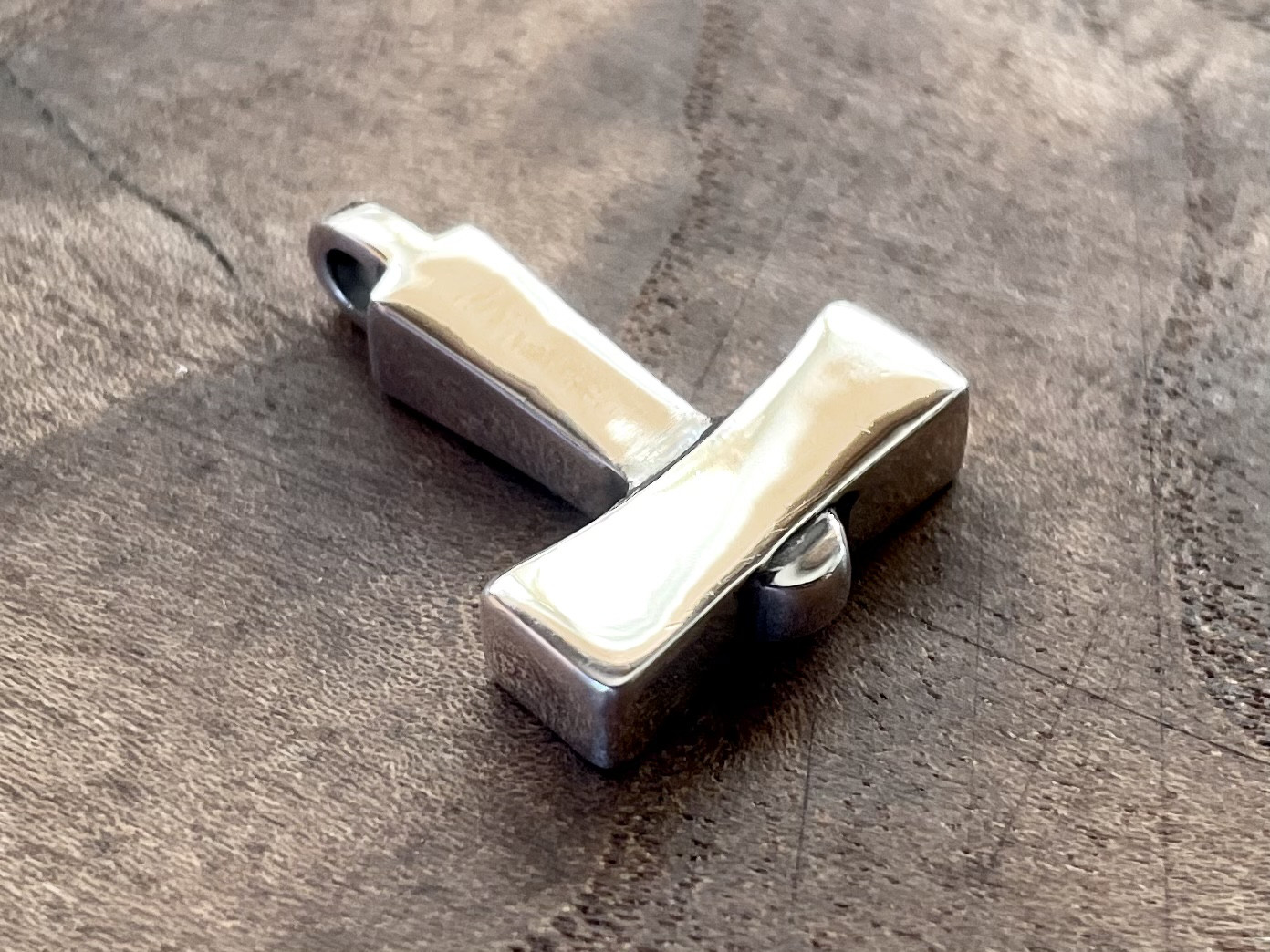 ヴァイキング トールハンマー ミョルニル ペンダント［シルバー925］鹿革紐付／北欧 アクセサリー