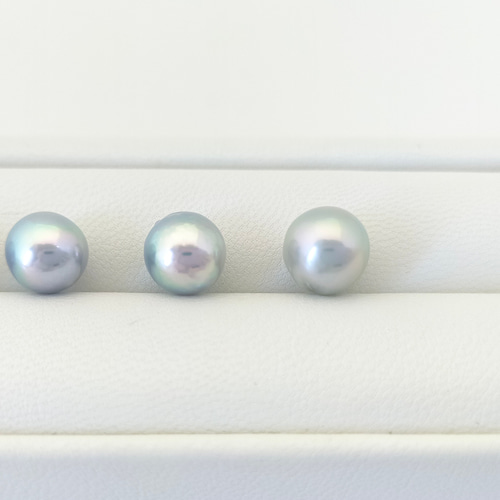 あこや真珠 ナチュラルブルー 無穴 7.5〜8.0mm 素材 イヤリング ピアス