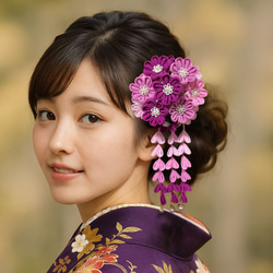 髪飾り つまみ細工 成人式 卒業式 前撮り 振袖 袴 和装 かんざし