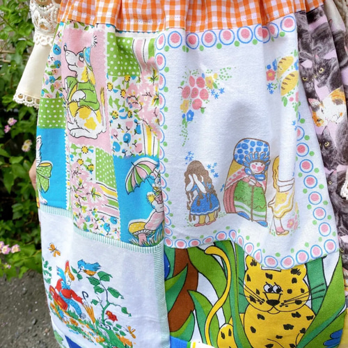 古着 ヴィンテージ vintage スカート パッチワーク ファブリック