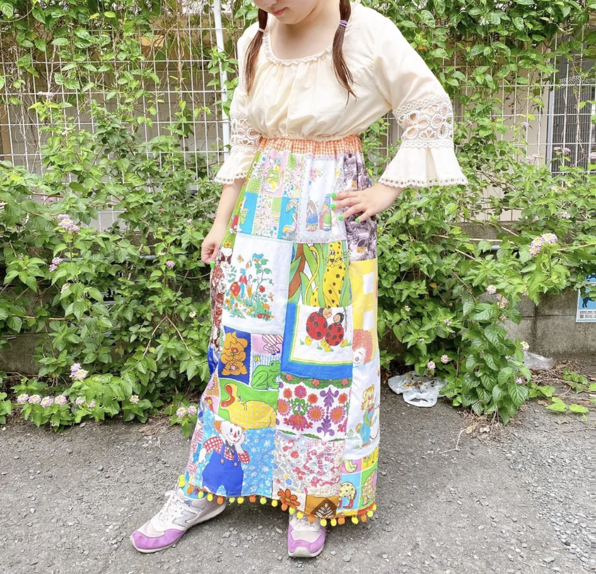 古着 ヴィンテージ vintage スカート パッチワーク ファブリック