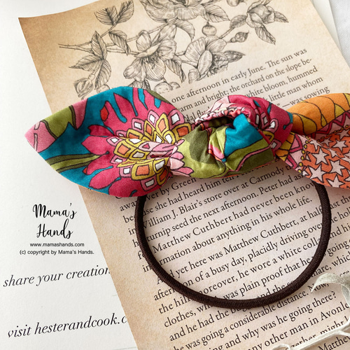 NEWラベンダー＆ピンク】ナチュラルリボン♡ヘアゴム