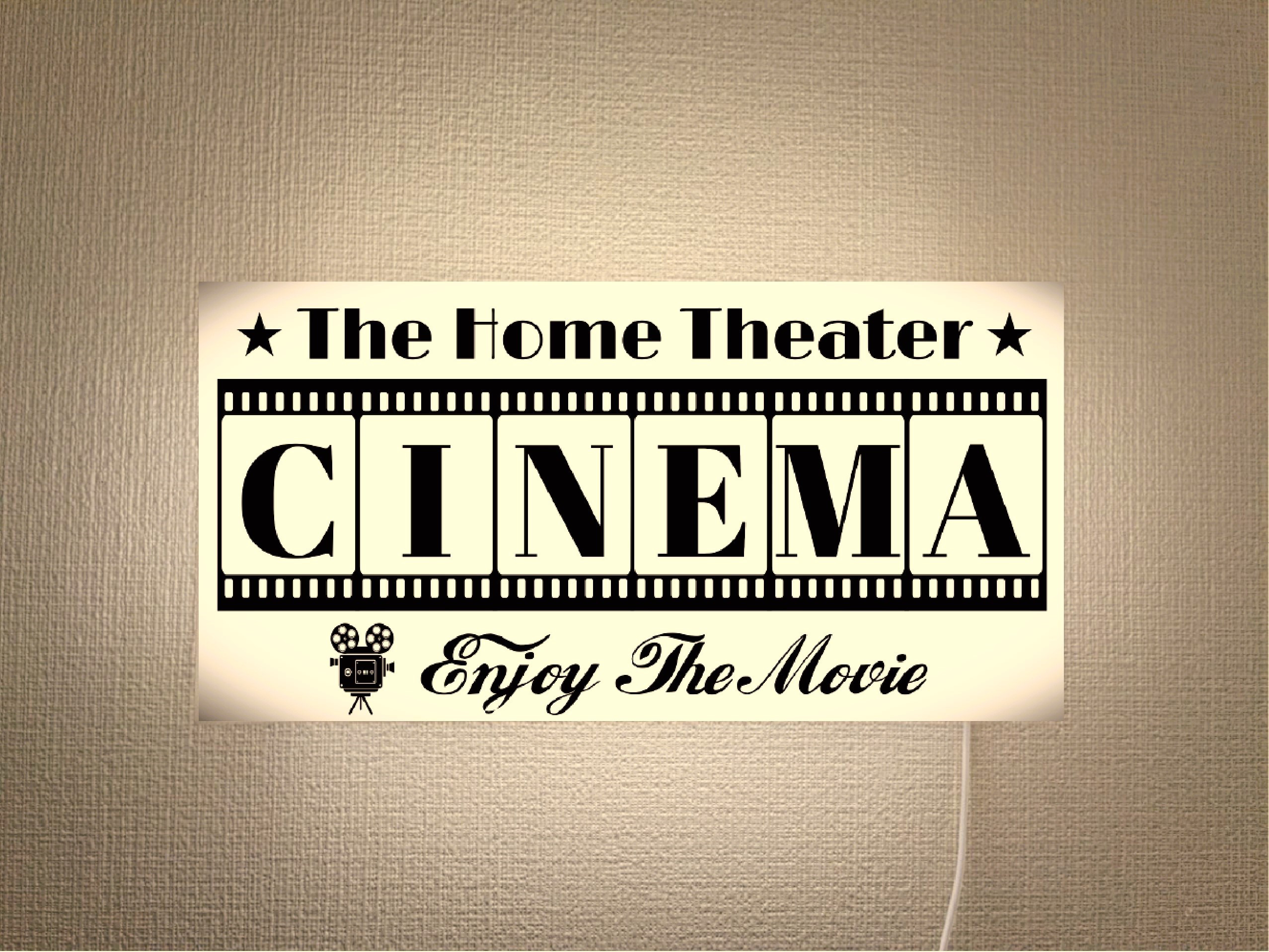 【壁掛け オーダー無料】映画 シネマ ホームシアター 洋画 邦画 DVD ビデオ 照明 看板 置物 雑貨 ライトBOX