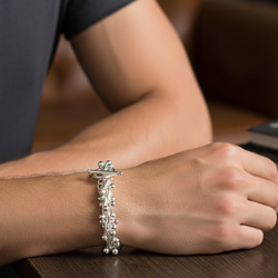 大人気 メキシカンジュエリー 銀 silver925 DNA ブレスレット