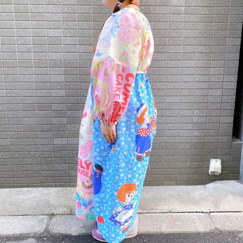 古着　ヴィンテージ　vintage ワンピース　パッチワーク　ファブリック 古着 ヴィンテージ vintage ワンピース パッチワーク