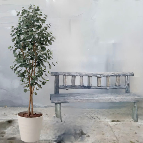 光触媒 人工観葉植物 ウォールグリーン フェイクグリーン ユーカリ1.6m