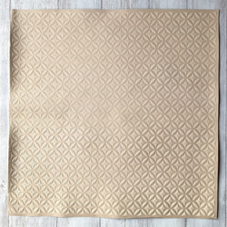 本革レザーシート・和柄エンボス(七宝柄)44×44cm　鳥の子色（ベージュ）・国産豚革・日本製 1枚目の画像
