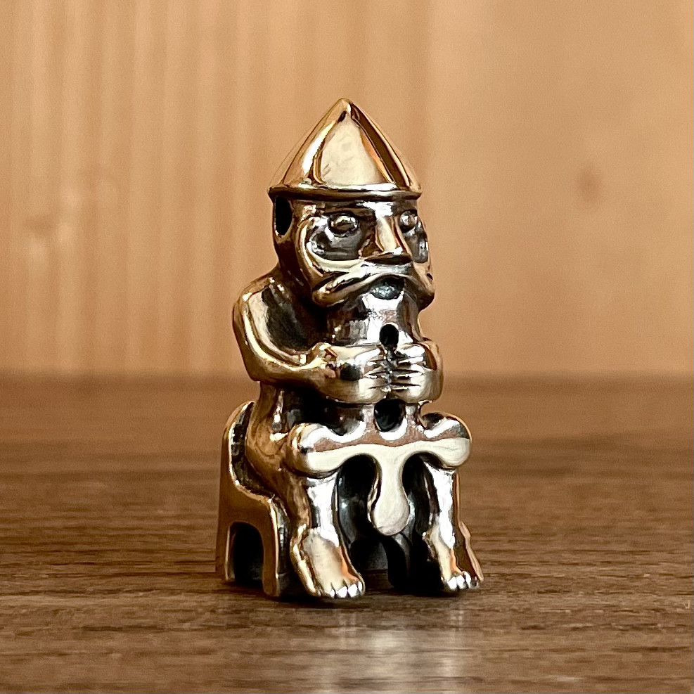 ヴァイキング トール ペンダント［真鍮］鹿革紐付 チェーン変更可／ミョルニル 北欧 アクセサリー