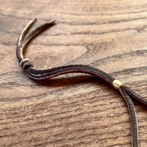 ヴァイキング トールハンマー ミョルニル ペンダント［真鍮］鹿革紐付