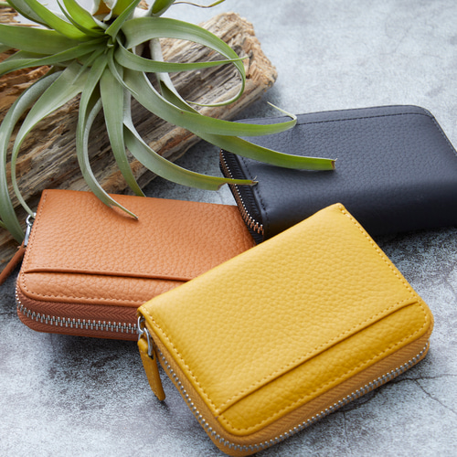 限定ポイント8倍〙《8回目再販売》《全12色》本革 ミニ財布 二