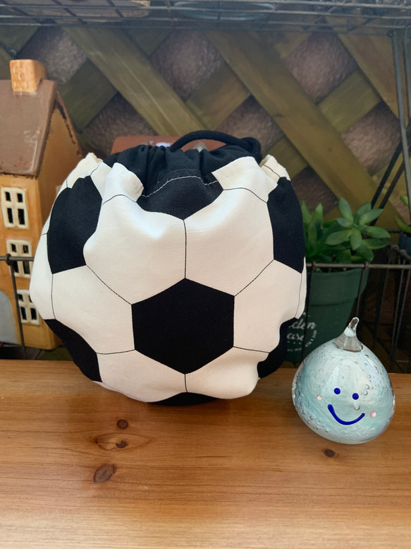 むすめ専用 ハンドメイド巾着 サッカーボール 青 ブルー まとめ割 むすめ専用 ハンドメイド巾着 サッカーボール 青 ブルー まとめ