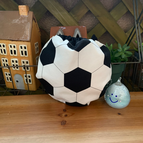 けんこう ハンドメイド巾着 サッカーボール グリーン まとめ割 けんこう ハンドメイド巾着 サッカーボール グリーン まとめ割
