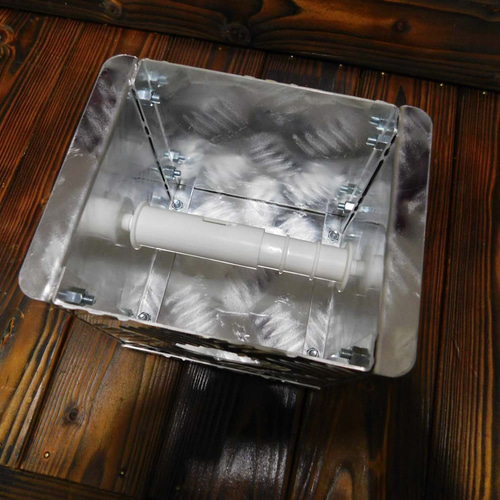 トイレットペーパー BOX アルミ縞板 ボックス 収納 ケース 自作 DIY