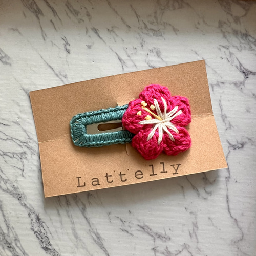 ハイビスカスパッチンピン/ピンク ヘアピン Lattelly 通販 18085162