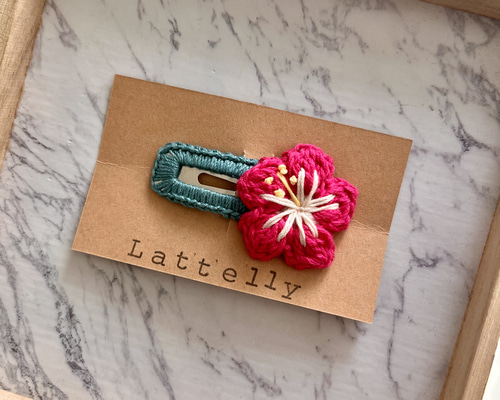 ハイビスカスパッチンピン/ピンク ヘアピン Lattelly 通販 18085162