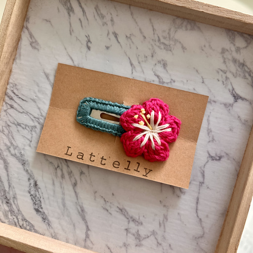 ブルーハイビスカス☆6センチパッチンピン ブルーハイビスカス☆6センチパッチンピン