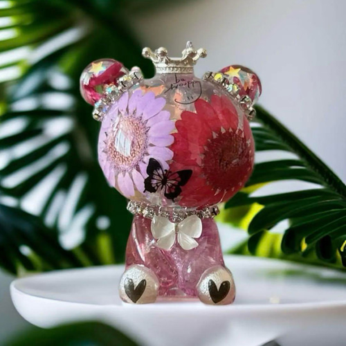 オルゴナイト くま お花くまさん♡ オルゴナイト くまᒼᑋªⁿ‪‪‪ purple - メルカリ‬‬‬