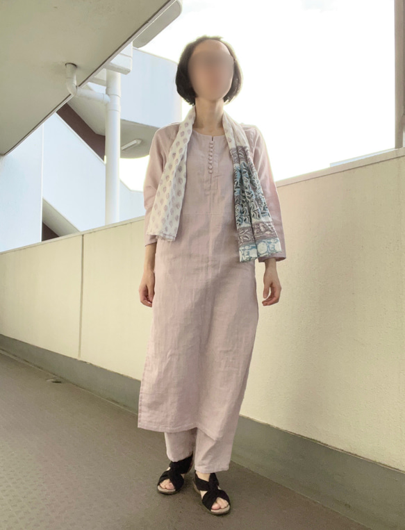 【ジャンニロジュディチェ】 二重織りガーゼセットアップ ツーピース ガーゼセットアップ ジャンニロジュディチェ】 二重織りガーゼ