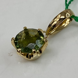 K18YG AU750 18金 天然エメラルド原石　6ct アズキ　ネックレス K18YG AU750 18金 天然エメラルド原石 6ct アズキ ネックレス