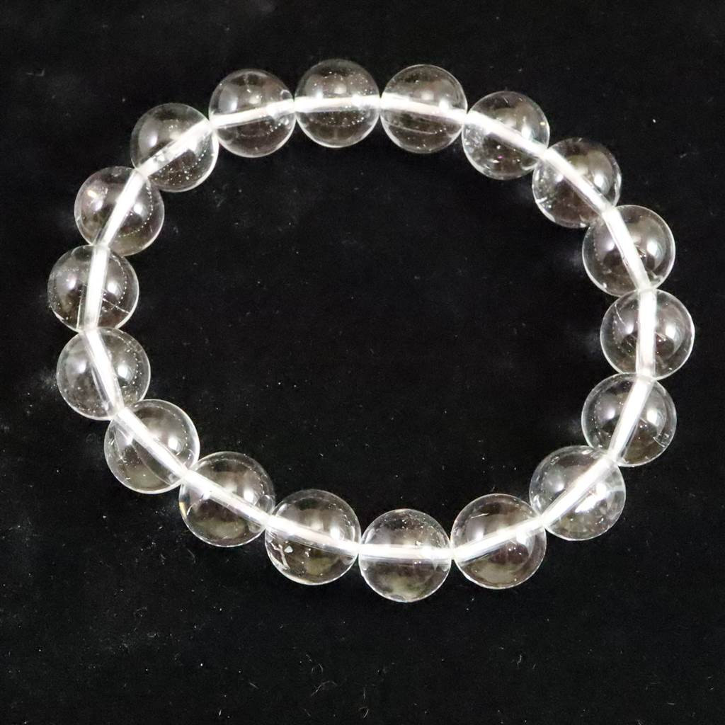 天然非加熱 クリアトパーズ 針入 11mmブレスレット 45.9g　　　 #11104