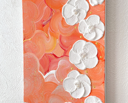 テクスチャーアート　アート　オーダー　受注　インテリア　花　現代アート　油絵 テクスチャフラワー🌸セッションレポート】 テクスチャフラワー