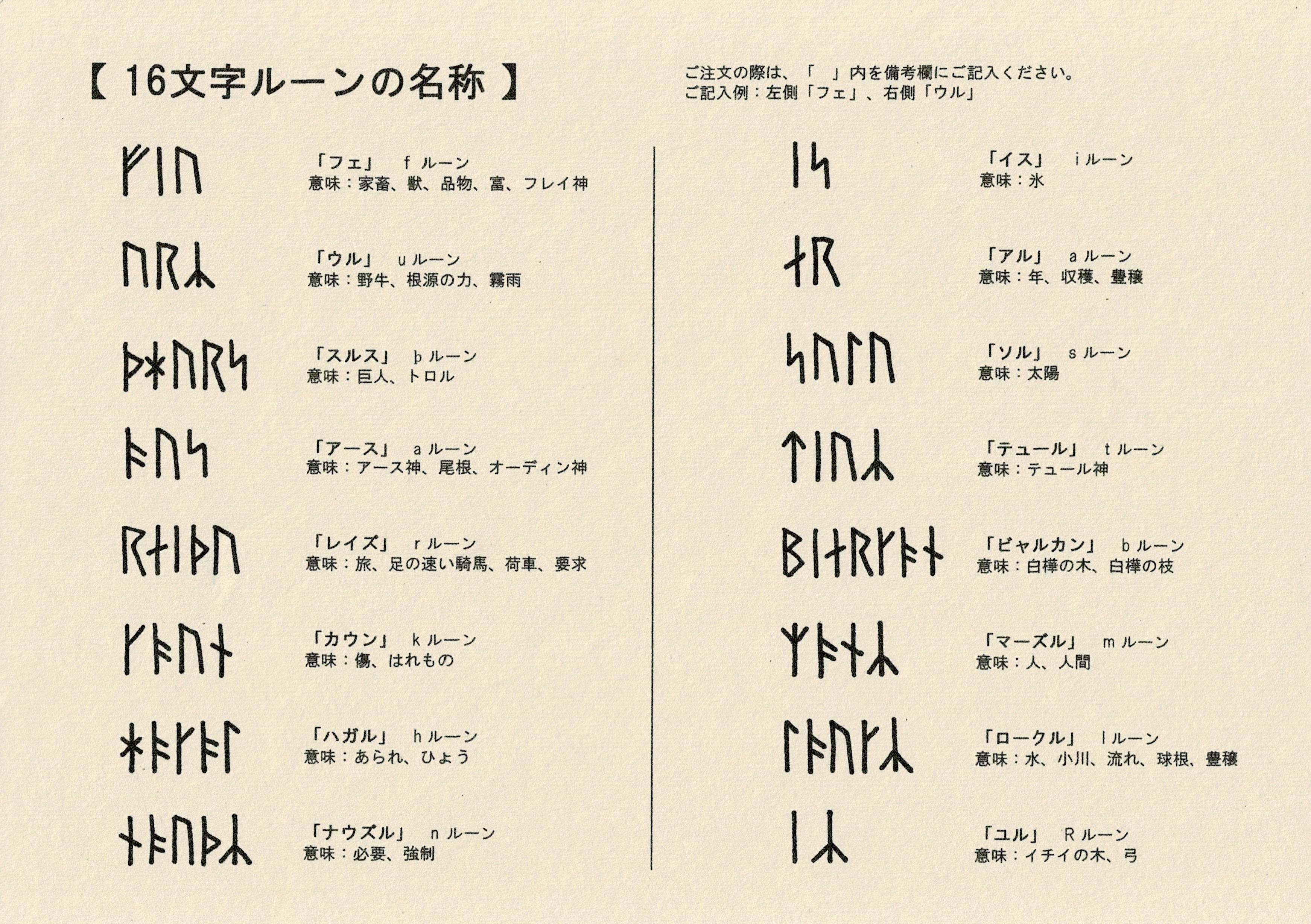 ヴァイキング ルーン彫刻 ピンブローチ［真鍮］／北欧 アクセサリー