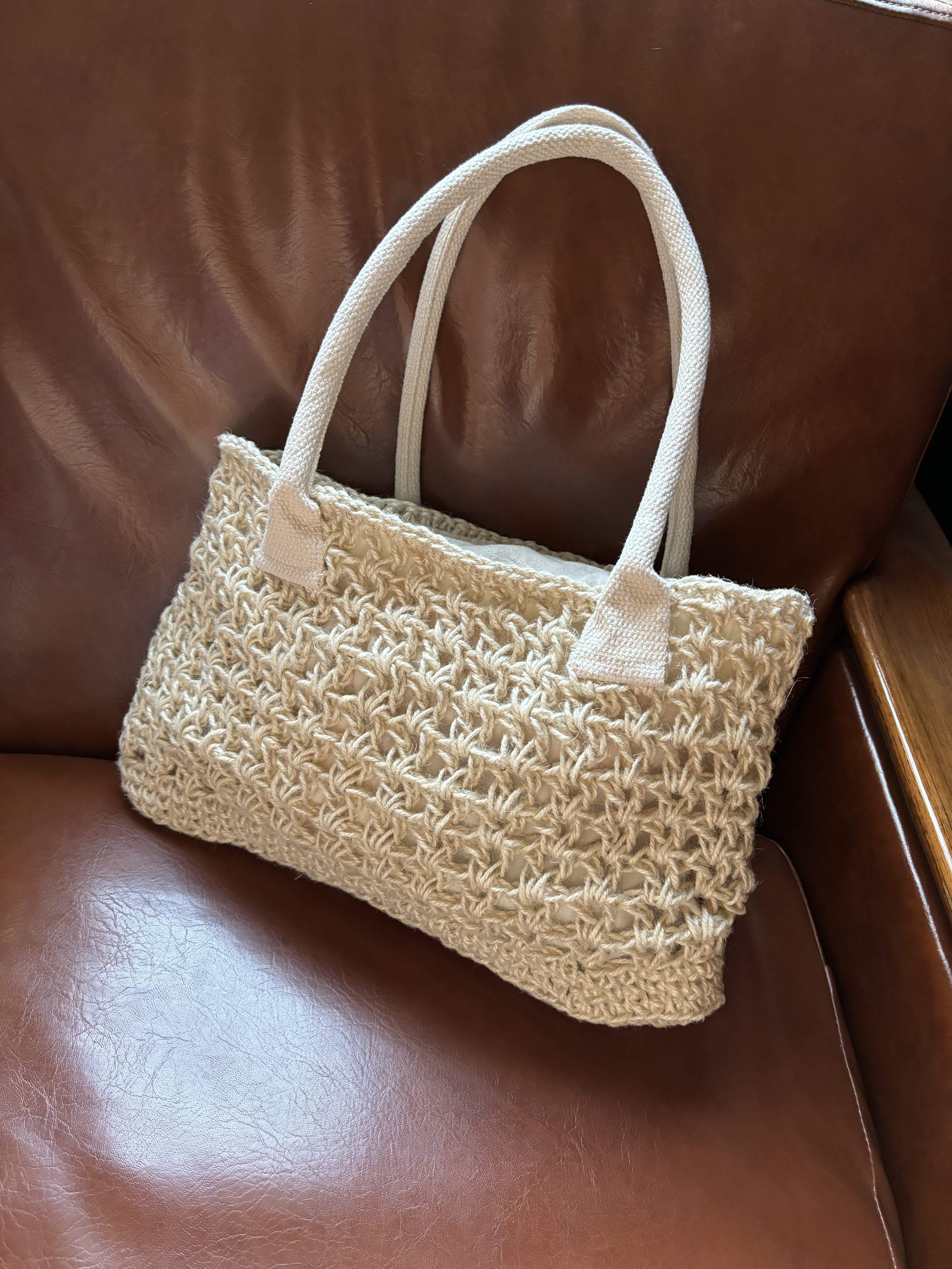 ハンドメイド　お花もりもり麻紐バック 麻紐 - その他バッグの人気通販 | minne 国内最大級の