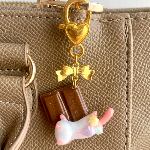 ハンドメイド】 チョコレート スイーツ キーホルダー レジン
