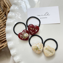 ヘアゴム キッズ レジン ヘアアクセサリー お名前 イニシャル ヘアゴム