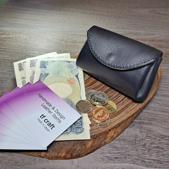 イタリアンレザーのミニ財布 アコーディオンウォレット 選べる4色 ◇お札も折らずに入る コンパクト財布 本革 財布 6枚目の画像