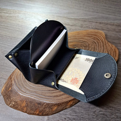 イタリアンレザーのミニ財布 アコーディオンウォレット 選べる4色 ◇お札も折らずに入る コンパクト財布 本革 財布 3枚目の画像