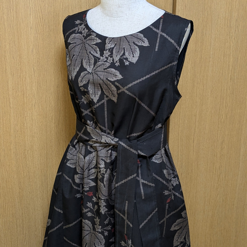 着物リメイク ワンピース 大島紬 M〜L ワンピース さらあお 通販