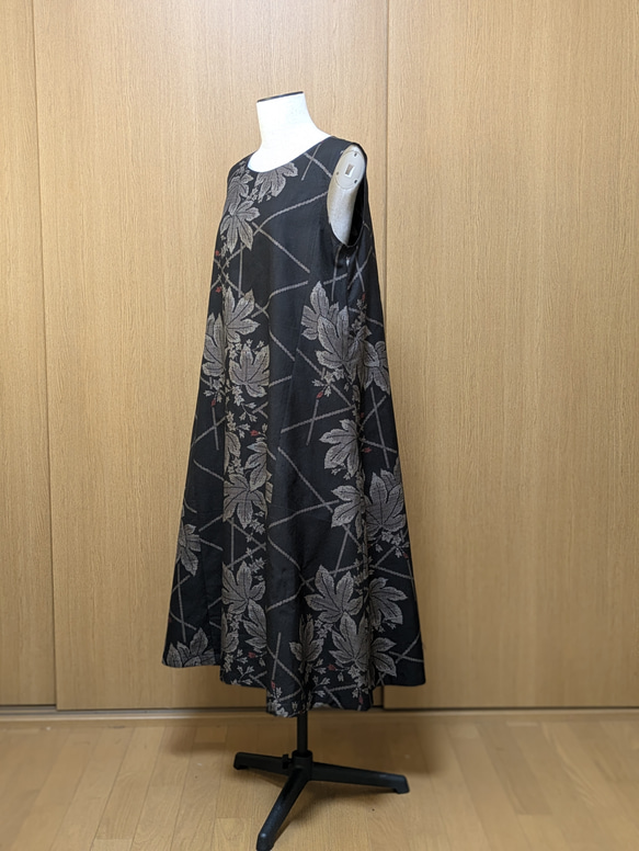 着物リメイク ワンピース 大島紬 M〜L ワンピース さらあお 通販