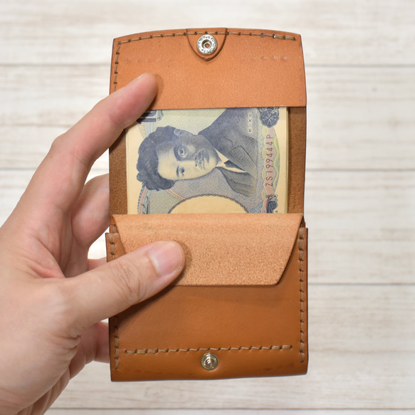 要領(容量)がいいミニウォレット カード6枚 二つ折り 薄め ボルドー イタリアンレザー【SALE】 