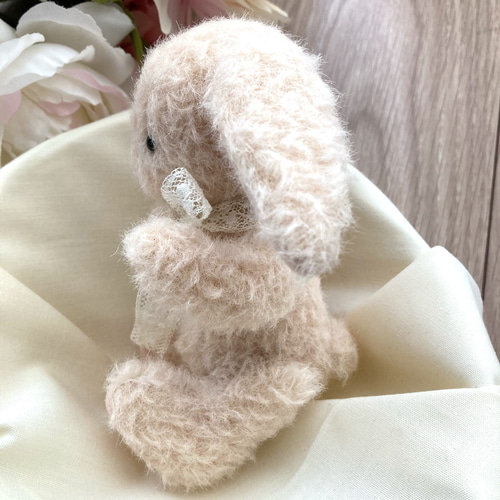 垂れ耳 ピンク うさぎ テディベア ぬいぐるみ R&M_baby 通販
