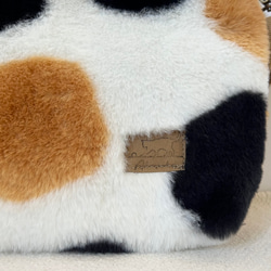 〈マチあり〉三毛猫　ボア　ショルダーバック akaneko  ファー　ハンドメイド　ゆめかわ 10枚目の画像