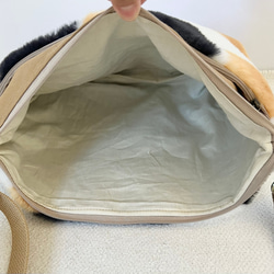 〈マチあり〉三毛猫　ボア　ショルダーバック akaneko  ファー　ハンドメイド　ゆめかわ 7枚目の画像