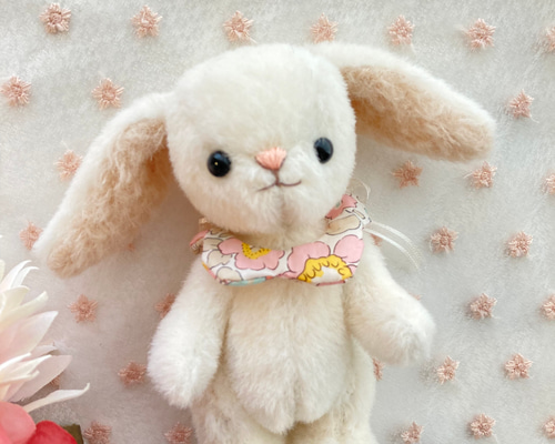 Senn　テディうさぎ　立ち耳うさぎちゃんと垂れ耳うさぎちゃん　テディベア Senn テディうさぎ 立ち耳うさぎちゃんと垂れ耳うさぎちゃん