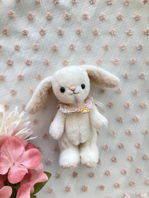 白い垂れ耳うさぎ テディベア ぬいぐるみ R&M_baby 通販 白い垂れ耳うさぎ テディベア ぬいぐるみ R&M_baby 通販