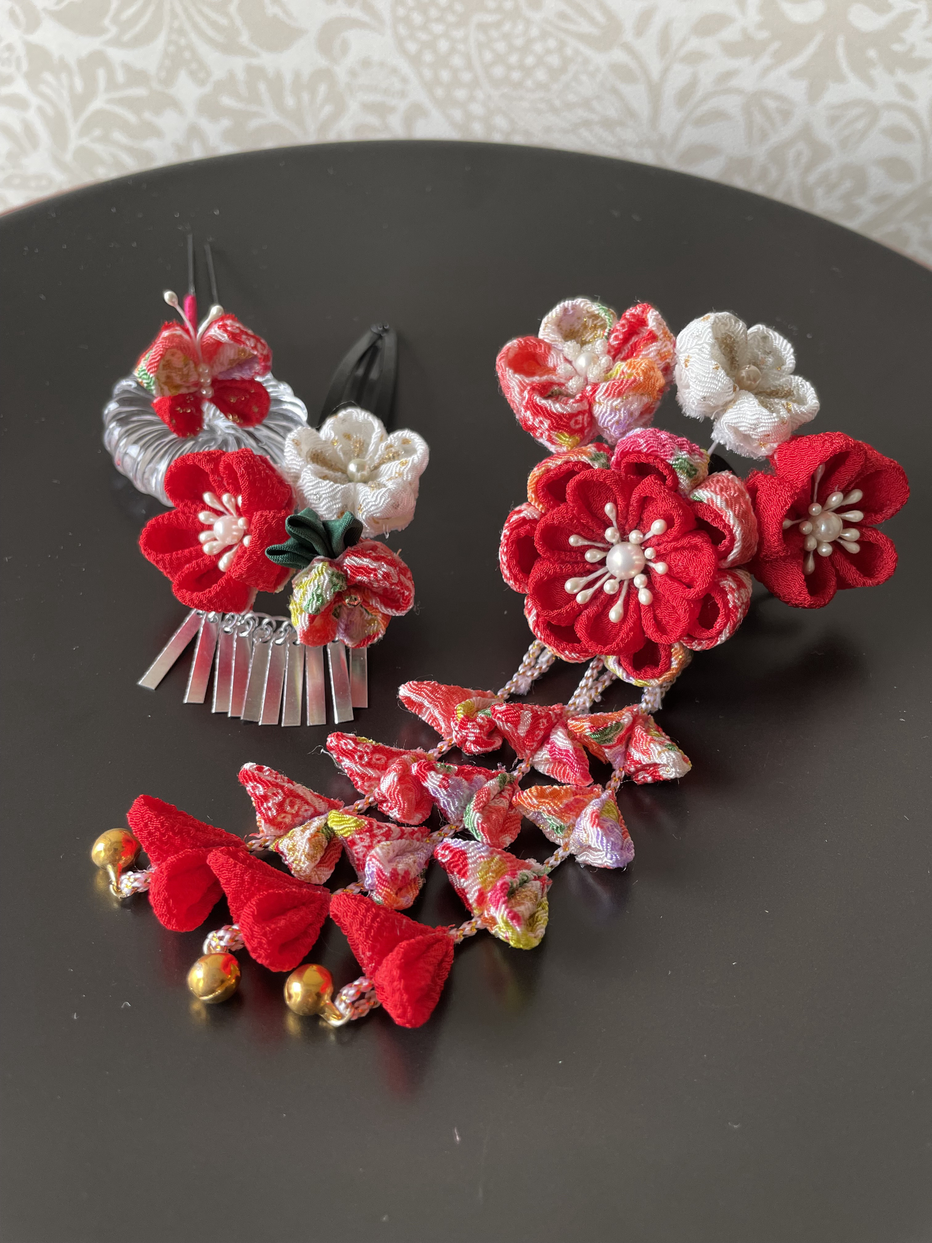 七五三　髪飾り　三歳向け　つまみ細工　ちりめん　ヘアアクセ　和装 5,467円