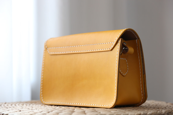 新產品活動進行中！真皮小號手工皮革奢華單肩包 第5張的照片