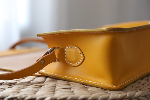 新產品活動進行中！真皮小號手工皮革奢華單肩包 第9張的照片