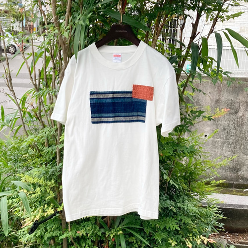 刺し子×藍古布木綿 カットソー 判ら