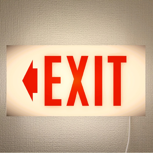 Amazon | 【Lサイズ 壁掛け】EXIT 非常口 出口 避難灯