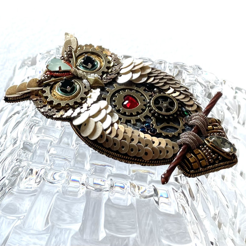 Lea Stein ビンテージ フクロウ ブローチ Lea Stein ビンテージ