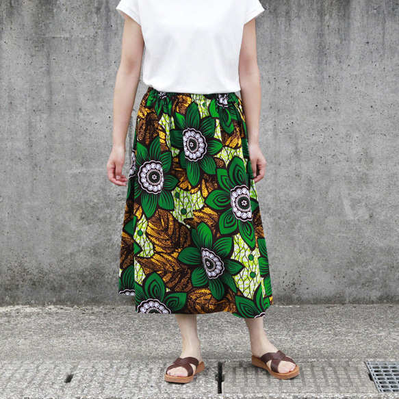 アフリカンフラワープリントスカート 2024SS】relume アフリカン