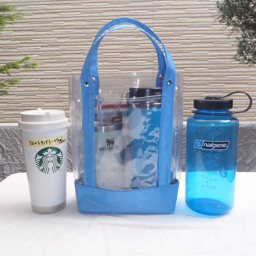 クリアバッグ 2本用 STANLEY STARBUCKS 仕切りあり 弁当袋・風呂敷