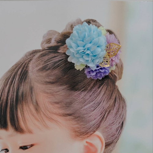 ☆和装ヘッドドレス☆ つまみ細工の下がり付き アーティフィシャル