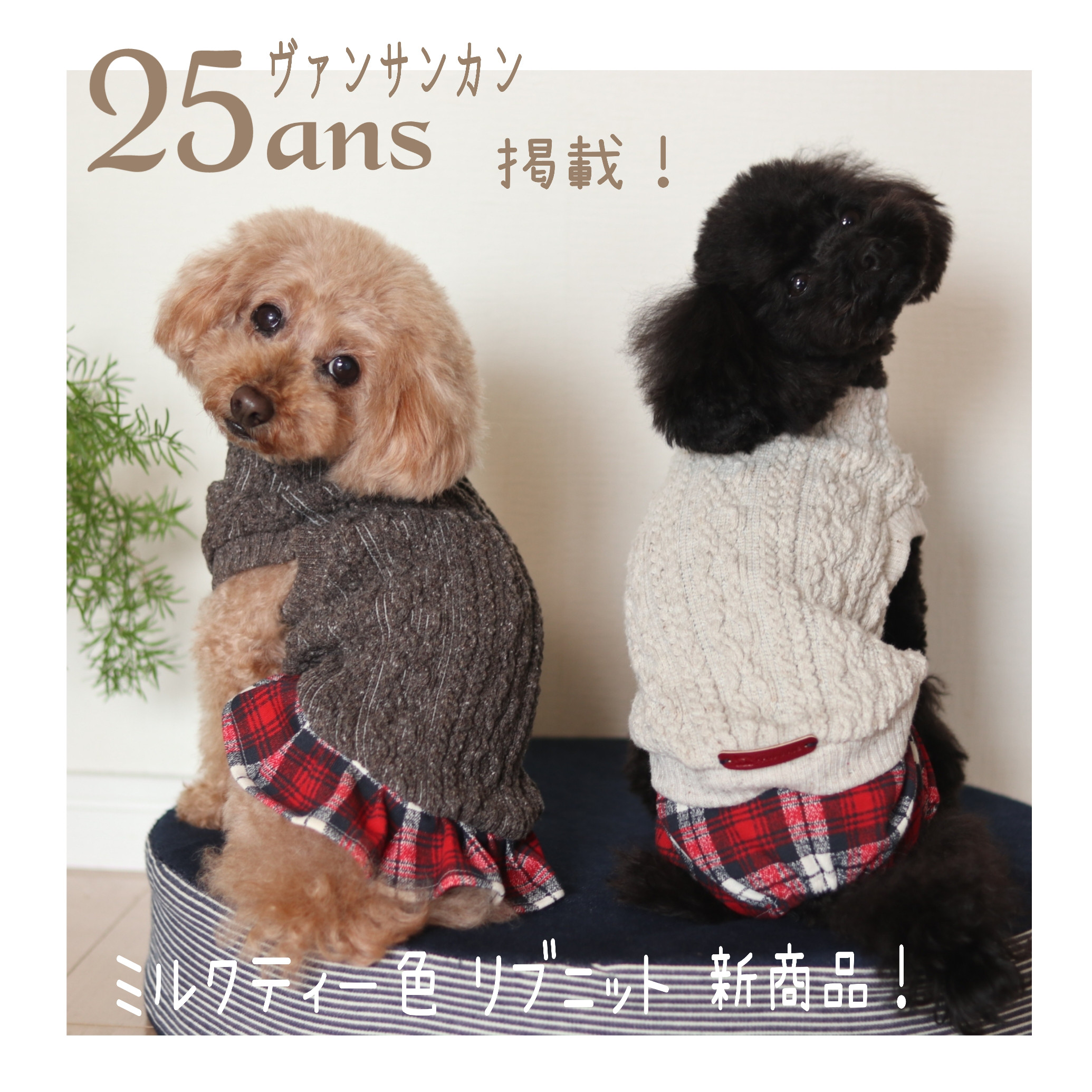 あったか❤あみこみニット＋スカート、パンツXS〜M