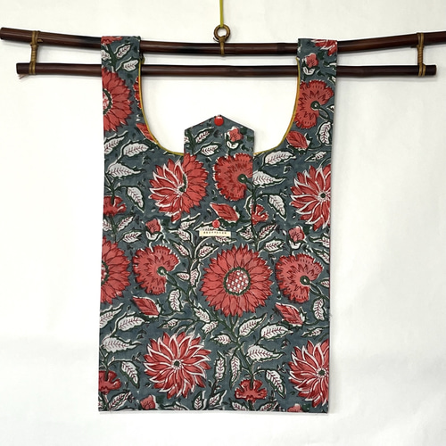 エコバッグ☺︎ブロックチェック レジ袋 マルシェバッグ サブバッグ